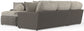 Canyon - 4 Piece Sectional With Cuddler Seat Cushions, Included Accent Pillows And Cocktail Ottoman (Left Side Facing Chaise) - Umber