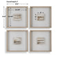 Studying Sepia - Hand Painted Canvases (Set of 4) - Light Brown