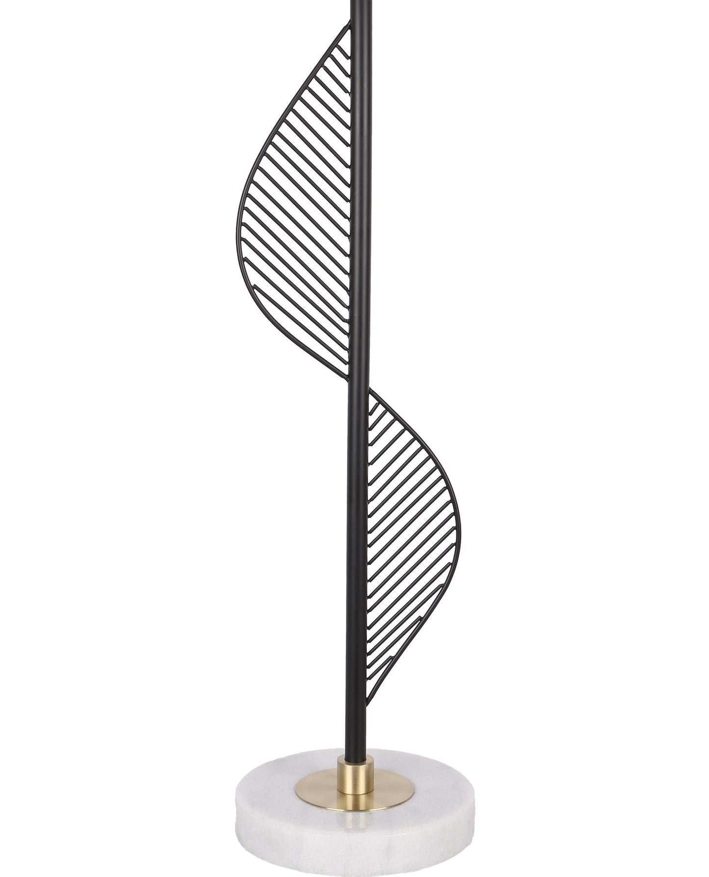 Spiral Radiance II Metal & Marble Table Lamp (Set of 2) - Matte Black / White