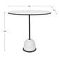 Morro - Marble Side Table - White / Black