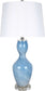 "Azure Elegance" Art Glass Table Lamp (Set of 2) - Blue Art Glass