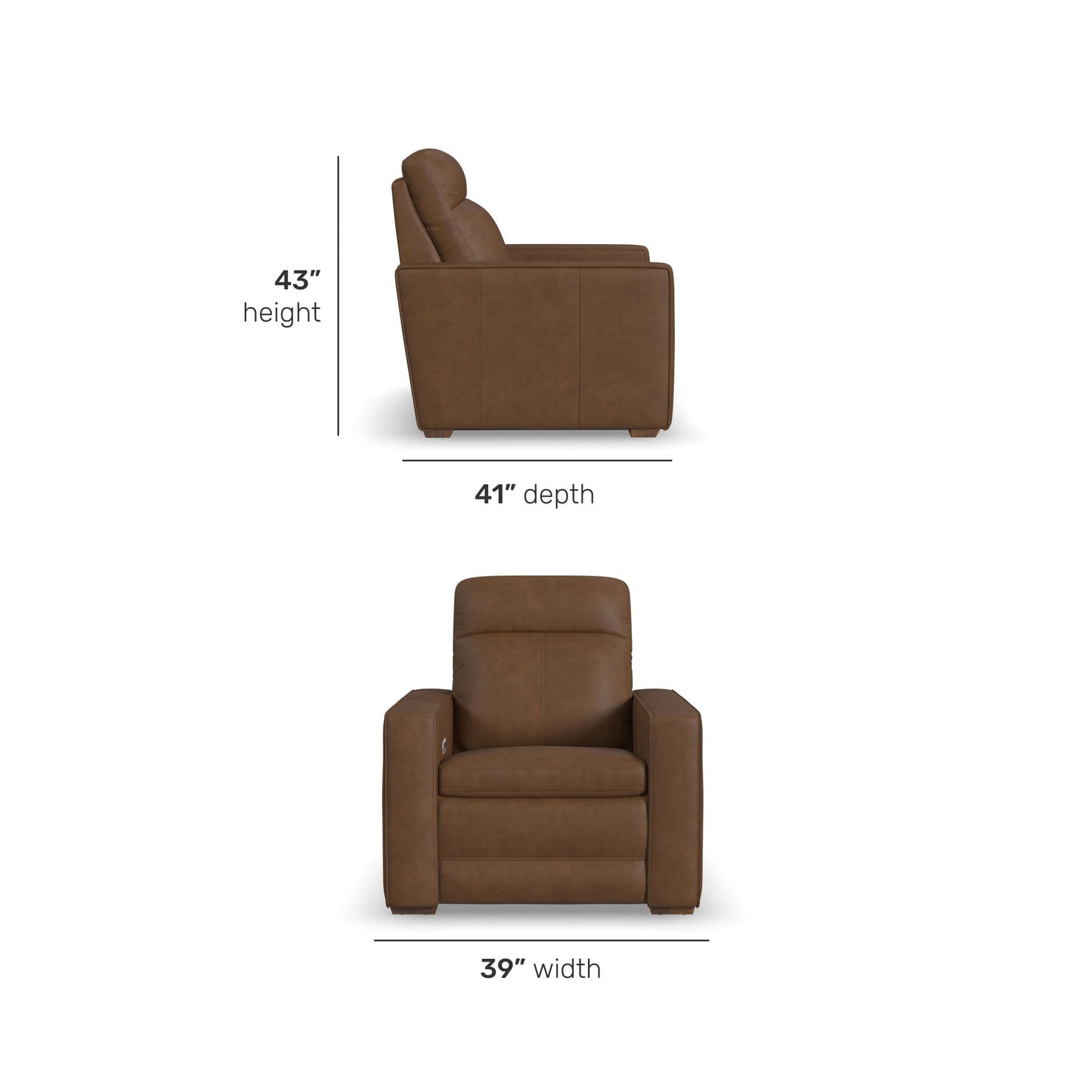 Dutch - Power Recliner With Power Headrest & Lumbar