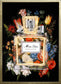 Luminous Blossom Bottle - 21" x 29" Framed Wall Art - Black