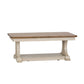 Farmhouse Reimagined - 3 Piece Table Set (1 Cocktail 2 End Tables) - Antique White / Chestnut Tops