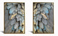 Hand Painted Textured Canvas in Frame - Pearl Silver