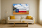 Tempered Glass With Foil - Txas Flag Barn - White
