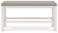 Robbinsdale - Dbl Counter Height Upholstered Dining Bench - Antique White