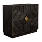 Faulkner - 3 Drawer Modern Chest - Black / Brass