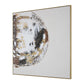 Moon Landing - Hand Painted Abstract Art - Black / Brown / Gold / Gray / White