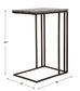 Theodore - Travertine Accent Table - Dark Brown