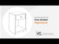 Paxberry - One Drawer Night Stand - Open Cubby - Whitewash