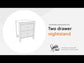 Simmenfort - Two Drawer Night Stand - Navy Blue