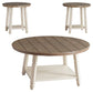 Bolanbrook - Occasional Table Set (Set of 3) - White / Brown / Beige