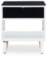 Gardoni - Rectangular End Table - White / Black