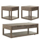 Bartlett Field - 3 Piece Table Set (1 Cocktail 2 End Tables) - Gray
