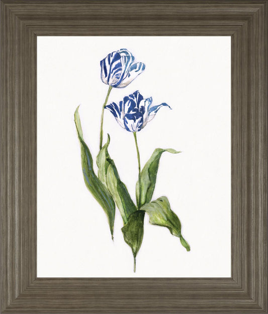 22x26 Blue Lively Botanical II By Sally Swatland - Blue