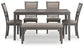 Wrenning - Dining Room Table Set (Set of 6) - Gray
