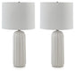 Clarkland - Ceramic Table Lamp (Set of 2) - White
