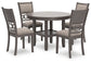 Wrenning - Dining Room Table Set (Set of 5) - Gray