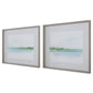 Green Ribbon Coast - Framed Prints (Set of 2) - Light Blue