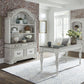 Magnolia Manor - 3 Piece Home Office Set (Desk & Hutch) - Antique White