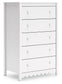 Hallityn - Five Drawer Chest - White