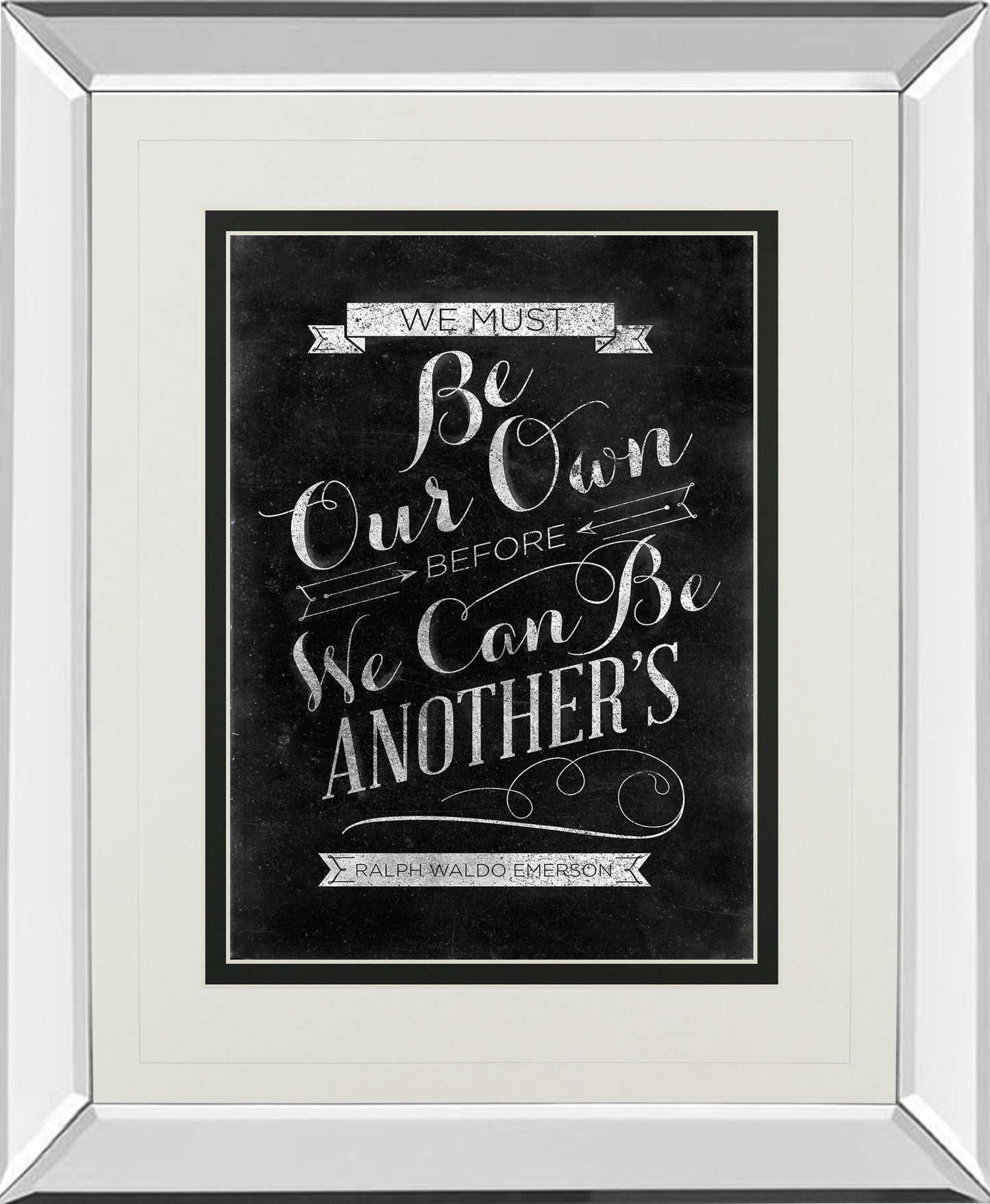 Be Our Own By Sd Graphic - Mirror Framed Print Wall Art - Black