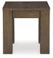 Rosswain - Square End Table - Warm Brown