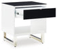 Gardoni - Rectangular End Table - White / Black