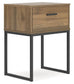 Deanlow - One Drawer Night Stand - Honey
