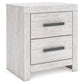 Cayboni - Two Drawer Night Stand - Whitewash