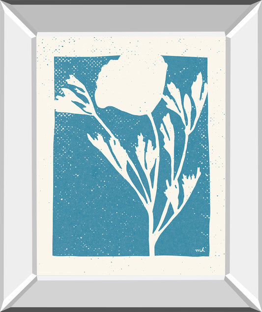 Joyful Spring II By Moira Hershey - Mirror Framed Print Wall Art - Blue