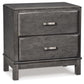 Caitbrook - Two Drawer Night Stand - Gray