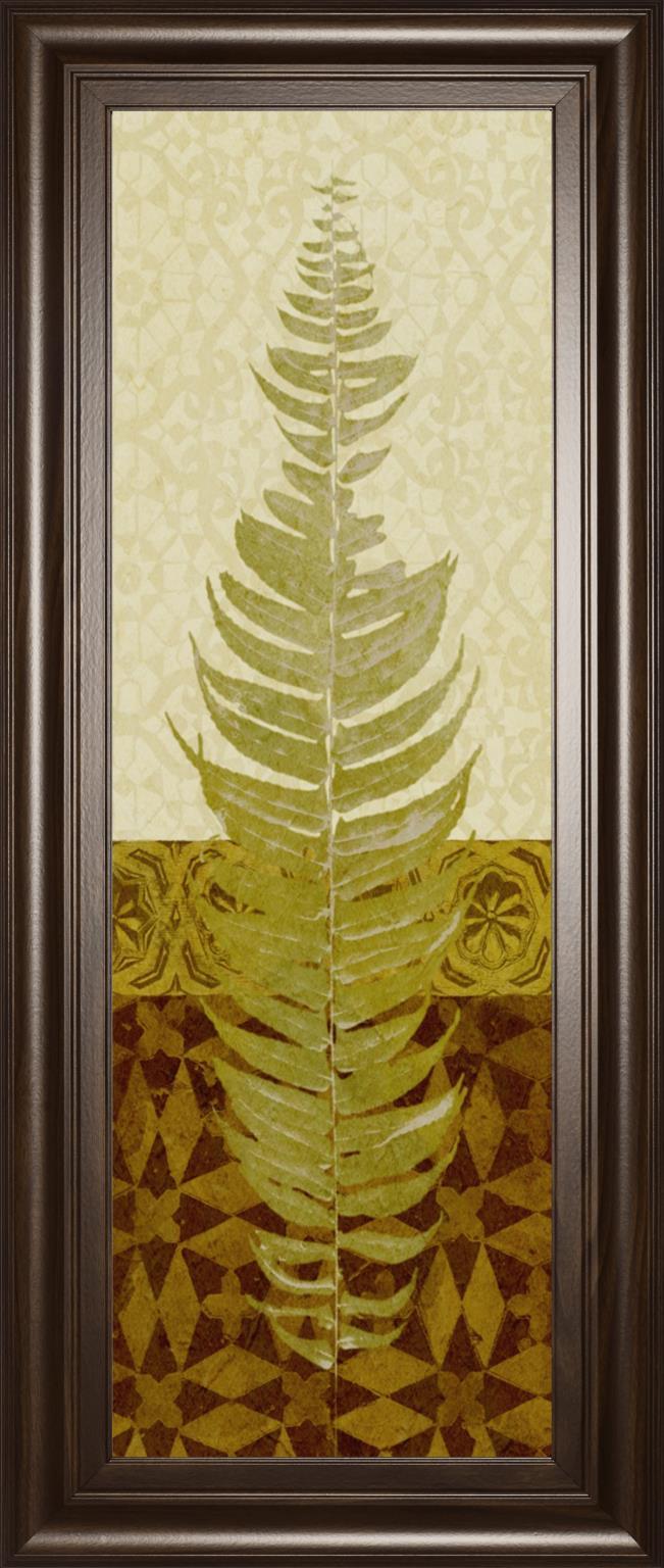 18x42 Tropical Frond II By Alonzo Saunders - Light Brown
