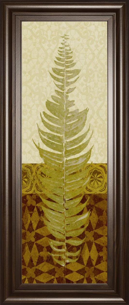 18x42 Tropical Frond II By Alonzo Saunders - Light Brown