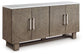 Loyaska - Extra Large TV Stand - Grayish Brown / White