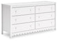 Hallityn - Six Drawer Dresser - White