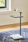 Mannill - Accent Table - Black / White