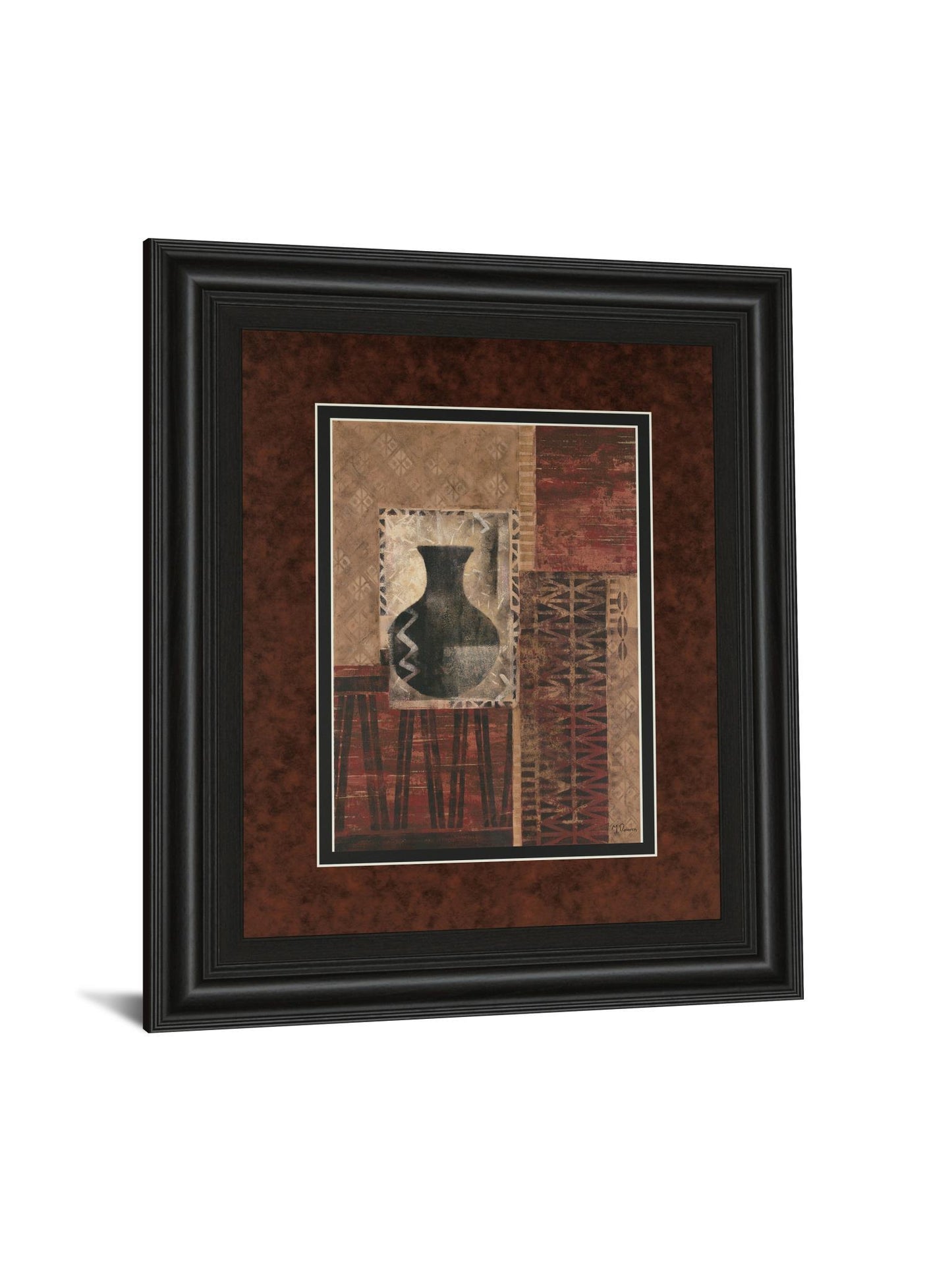 Artifact Revival I By Maria Donovan - Framed Print Wall Art - Red