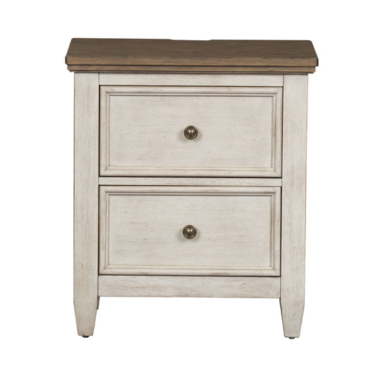 Heartland - 2 Drawer Nightstand With Charging Station - White