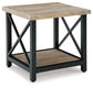 Bristenfort - Rectangular End Table - Brown / Black