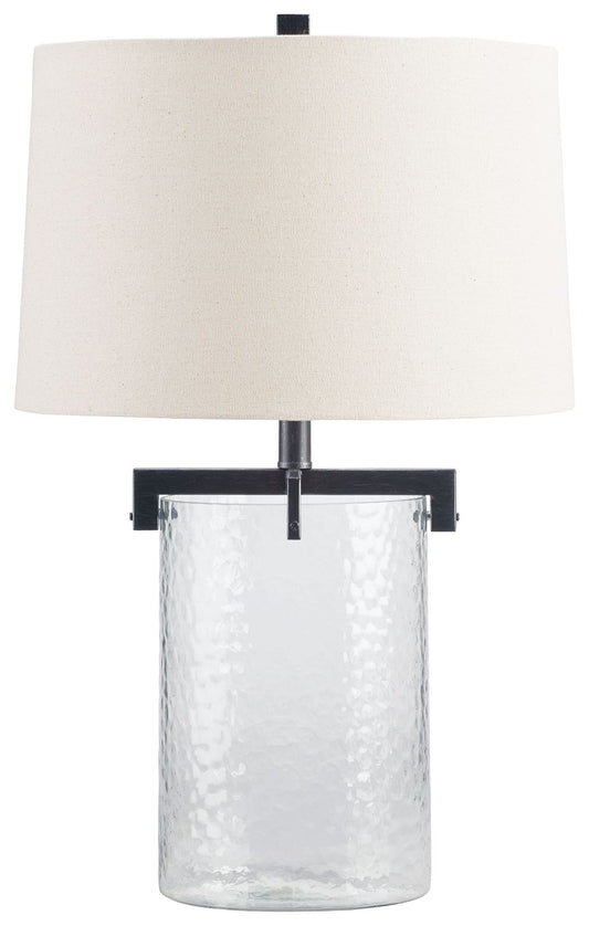 Fentonley - Glass Table Lamp  - Clear / Antique Black