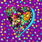 Neon Hearts Of Love I By Patricia Pinto - Purple