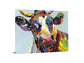 Temp Glass With Foil - Abstract Cow - Blue