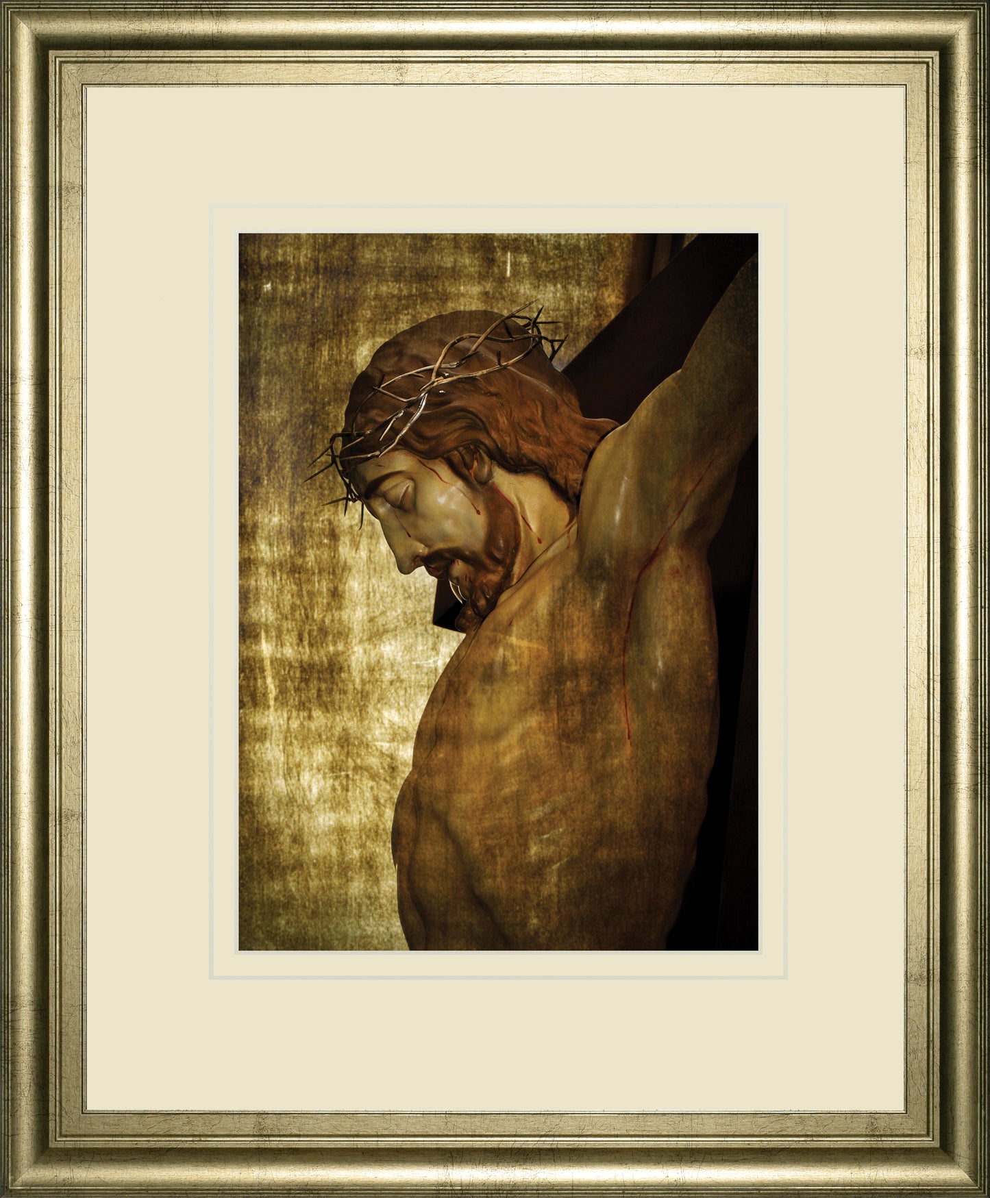 Jesus Christ By Nito - Framed Print Wall Art - Dark Brown