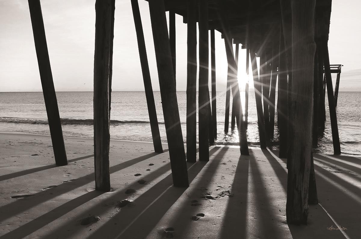 Sunrise At The Pier By Lori Deiter - Black