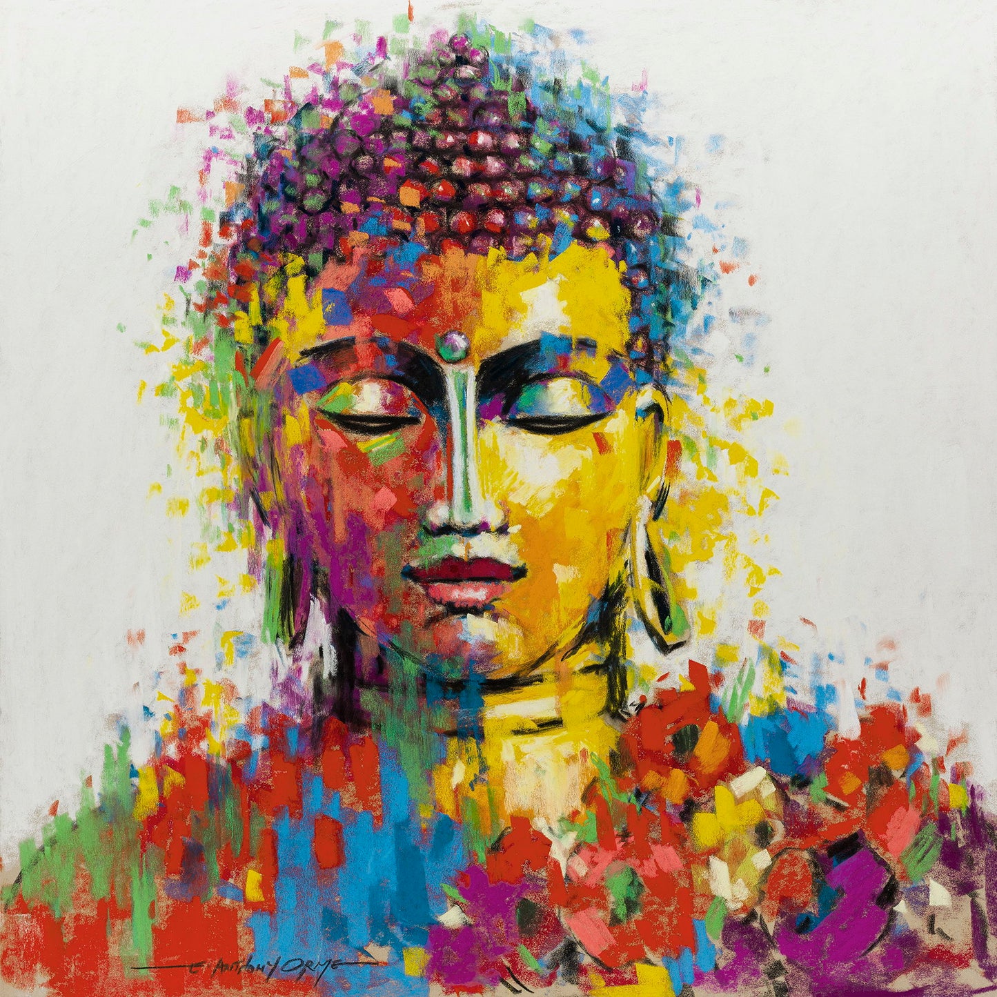 Framed - Buddha By A. Orme - Yellow