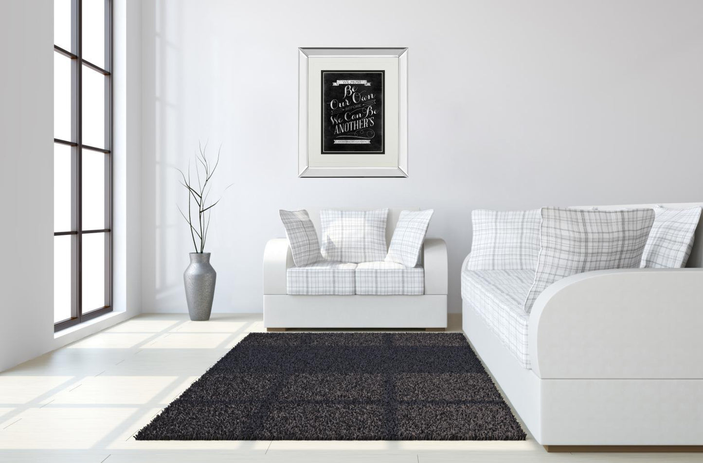Be Our Own By Sd Graphic - Mirror Framed Print Wall Art - Black