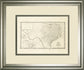 New Map Of The State Of Texas By Johnson And Wank - Framed Print Wall Art - White