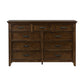 Saddlebrook - 9 Drawer Dresser - Dark Brown